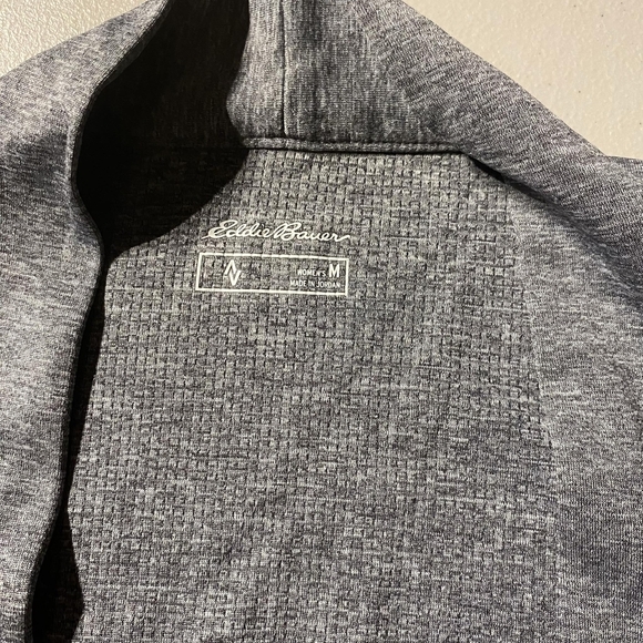 Eddie Bauer Gray Open Front Cardigan Sweater Women's Medium M Casual Neutral EUC - Picture 4 of 5